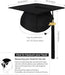 Gorro de graduación unisex Newrara con acabado mate y borla año 2025 - Quierox - Tienda Online