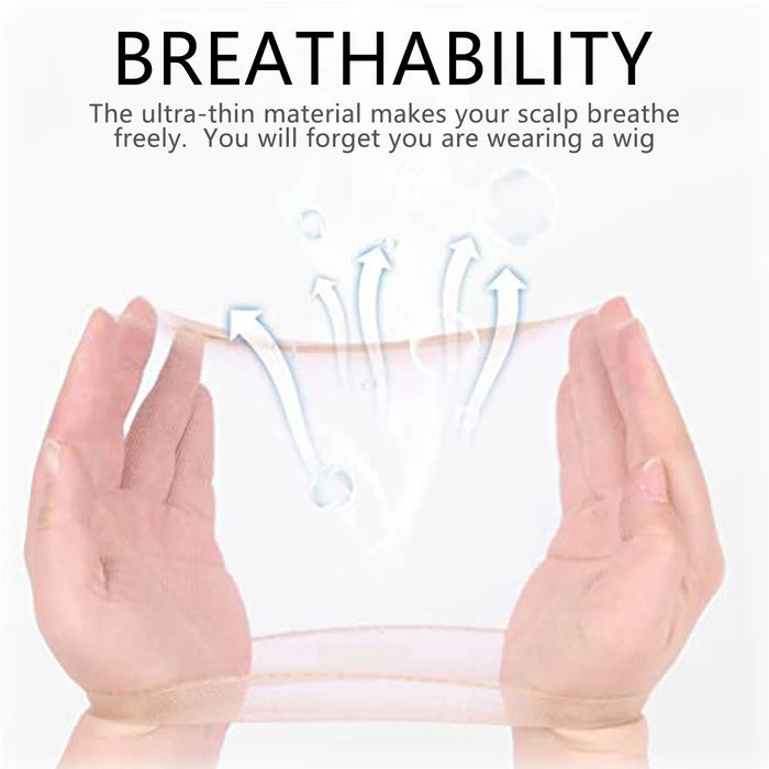 Gorro de peluca transpirable de piel fina, superligero y antideslizante, con 2 redecilla transparentes - Quierox - Tienda Online