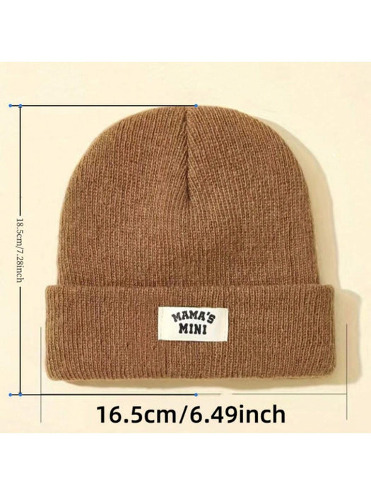 Gorro de punto para niños de 3 piezas, color liso, ideal para el invierno, cálido y cómodo. - Quierox - Tienda Online