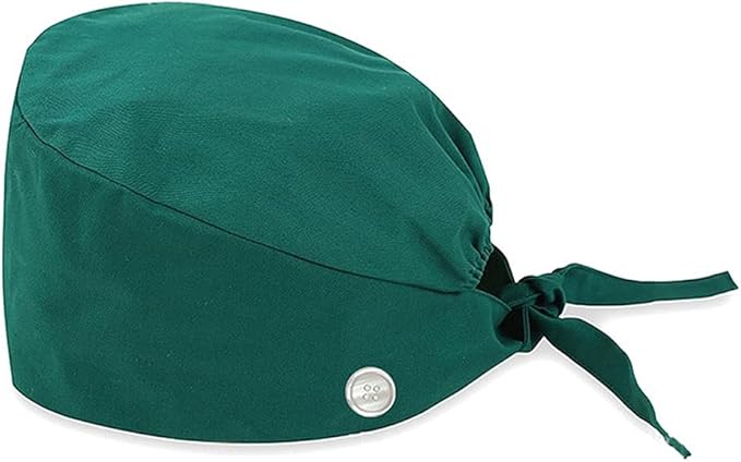 Gorro quirúrgicos ajustables con lazo en la espalda, con botón y banda para el sudor - Quierox - Tienda Online