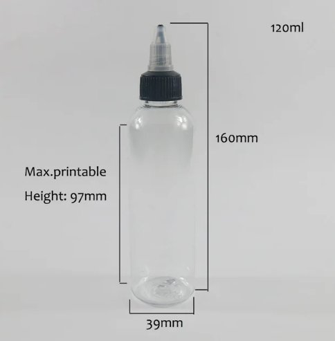 Gotero de plástico PET rellenable para líquidos, botellas de tinta de 120 ml / 28 piezas - Quierox - Tienda Online