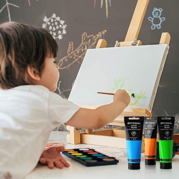 GOTIDEAL - Juego de pinturas acrílicas, tubos de 4.1 oz (120 ml), color gold trasparente - Quierox - Tienda Online