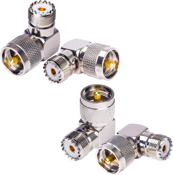 Goupchn Adaptador de conector coaxial ángulo recto 90° pack de 5 para antena de radio - Quierox - Tienda Online