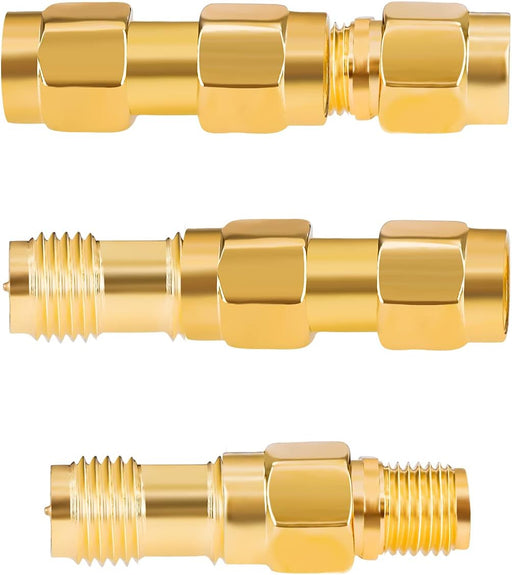 Goupchn Kit de adaptador SMA 6PCS SMA macho hembra extensión coaxial conector coaxial acoplador - Quierox - Tienda Online