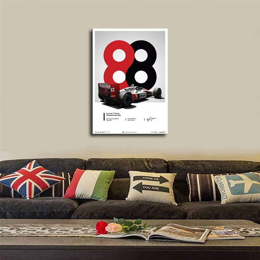 Great Ayrton Senna F1 - Arte de pared moderno, pintura impresa en lienzo para sala de estar - Quierox - Tienda Online