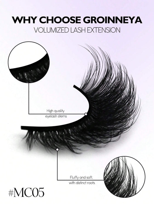 GROINNEYA 7 pares de pestañas postizas, pestañas de ojo de gato, pestañas de visón sintético - Quierox - Tienda Online