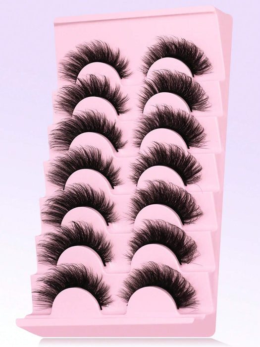 GROINNEYA 7 pares de pestañas postizas, pestañas de ojo de gato, pestañas de visón sintético - Quierox - Tienda Online