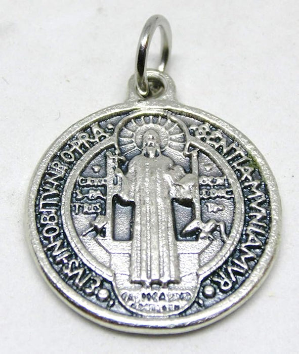 GTBITALY 60.048.30 medaglia di San Benedetto Argento da 2 cm con Anello esorcista esorcismo - Quierox - Tienda Online