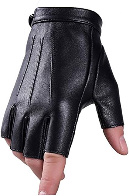 Guantes de conducción sin dedos, de piel sintética, para deportes al aire libre - Quierox - Tienda Online