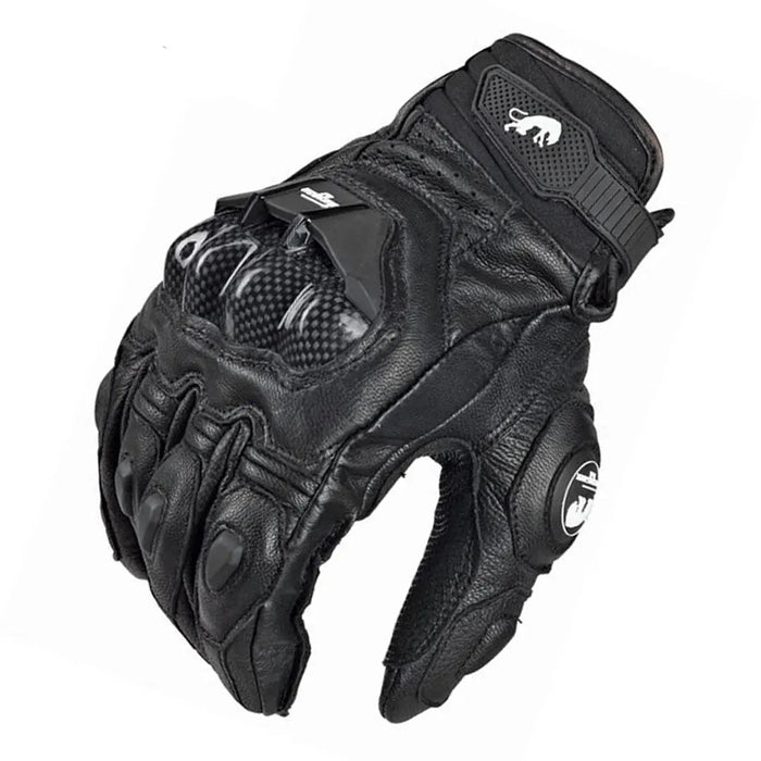 Guantes de cuero para motociclista, guantes protectores de fibra de carbono para hombre - Quierox - Tienda Online