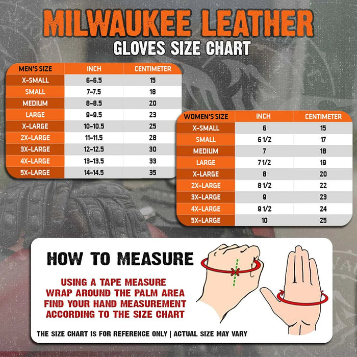 Guantes de moto sin dedos Milwaukee Leather SH216 para hombre - Quierox - Tienda Online