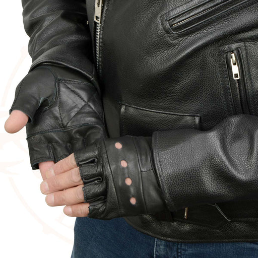 Guantes de moto sin dedos Milwaukee Leather SH216 para hombre - Quierox - Tienda Online