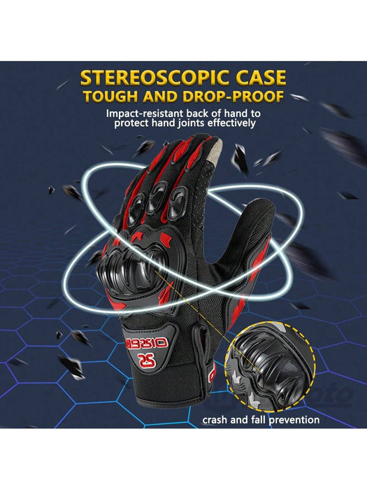 Guantes de motociclista para hombre, transpirables, con protección para el motorista - Quierox - Tienda Online