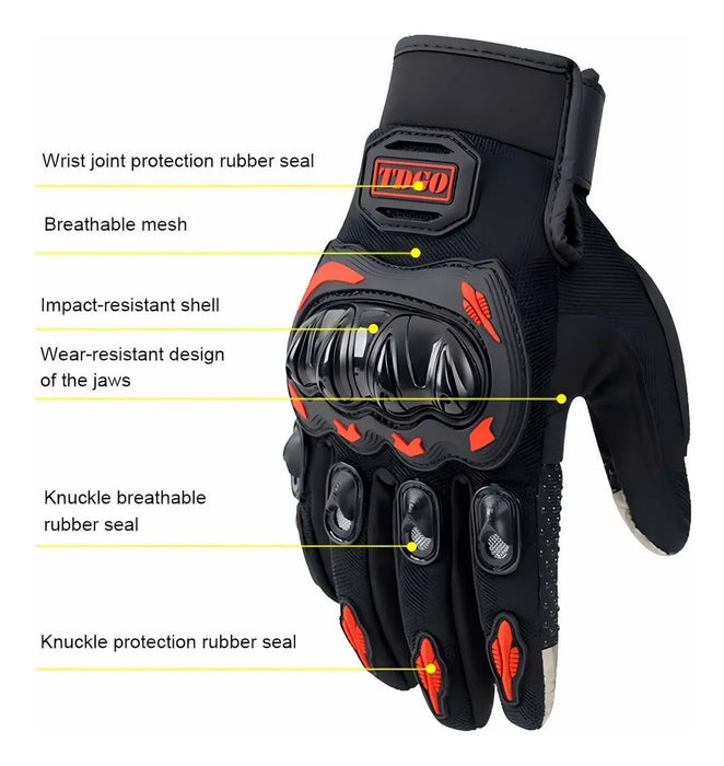 Guantes De Motociclista Para Hombre Y Mujer Antideslizantes - Quierox - Tienda Online