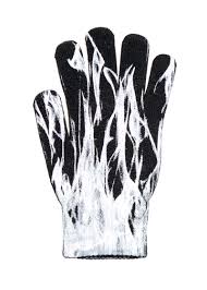 Guantes negros con estampado de llamas de fuego - Quierox - Tienda Online