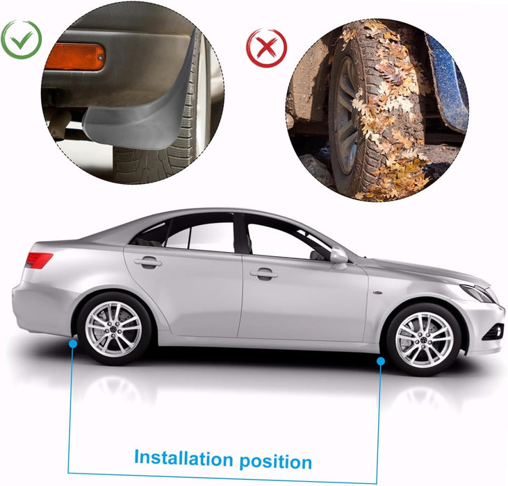 Guardabarros para Coche Delanteros y Traseros Universales Coche 4 Uds - Quierox - Tienda Online