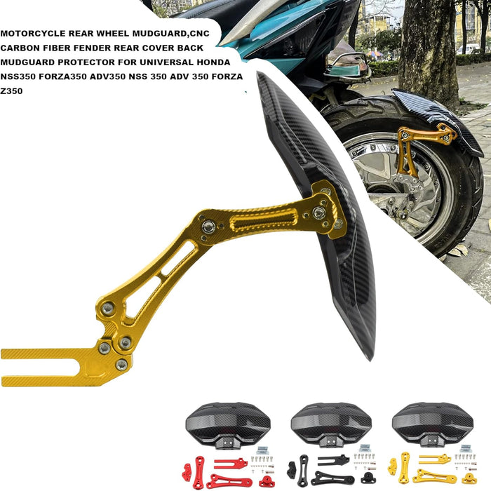 Guardabarros trasero PowerMotor, universal, de fibra de carbono CNC - Quierox - Tienda Online