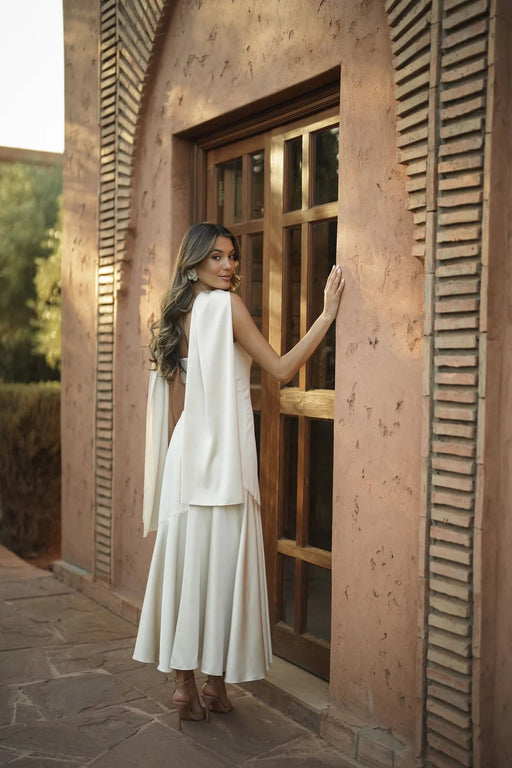 Guendolina Vestido Fiona en color beige - Quierox - Tienda Online