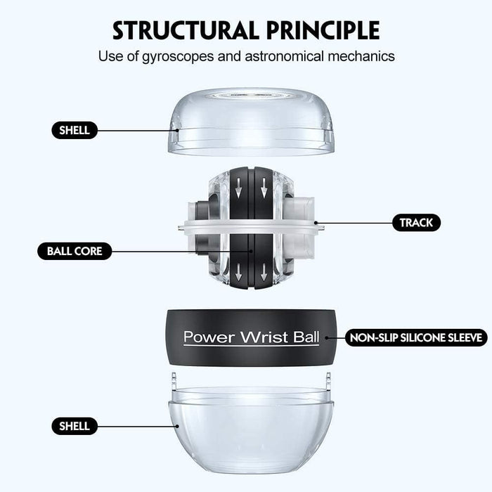 Gyro apretón de la mano del fortalecedor de la muñeca del antebrazo ejercitador - Quierox - Tienda Online