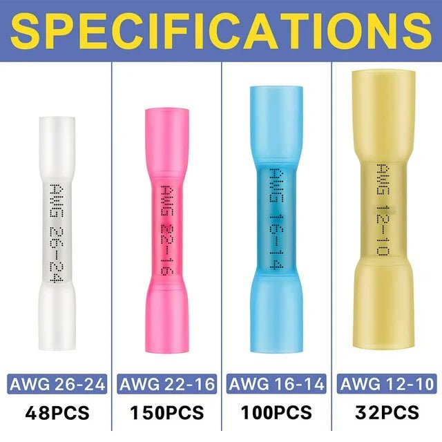 haisstronica 330 conectores termorretráctiles, kit de conectores de alambre impermeables - Quierox - Tienda Online