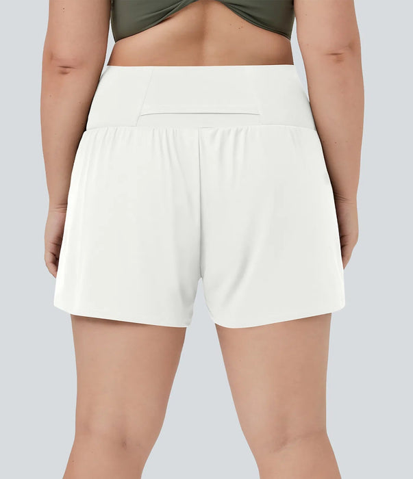 Halara Pantalón corto gimnasio bolsillo trasero lateral oculto 2 en 1 talla grande 6.3cm - Quierox - Tienda Online