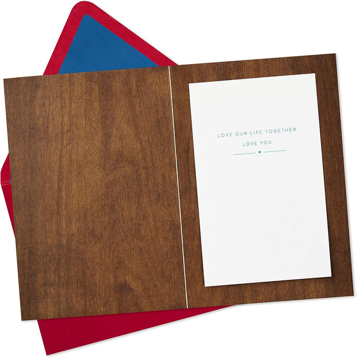 Hallmark - Tarjeta de felicitación de aniversario de madera, tarjeta de San Valentín - Quierox - Tienda Online