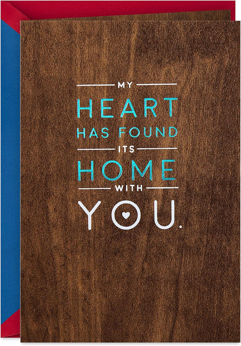 Hallmark - Tarjeta de felicitación de aniversario de madera, tarjeta de San Valentín - Quierox - Tienda Online