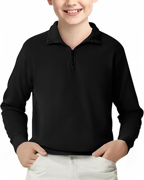 Haloumoning Sudadera de manga larga con cremallera de un cuarto para niños, de 5 a 14 años - Quierox - Tienda Online