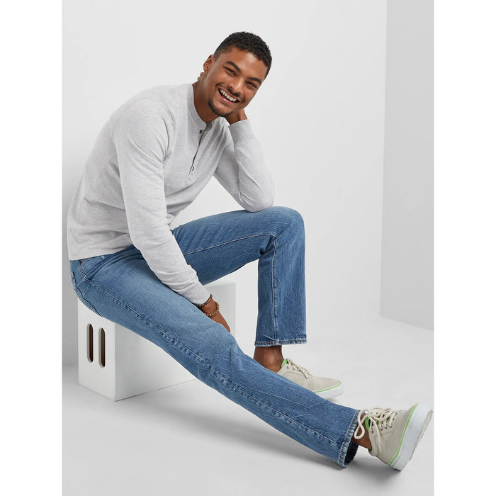 Hanes Originals Camiseta Henley de rizo francés para hombre, mangas largas - Quierox - Tienda Online