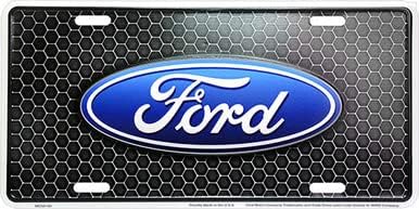 HangTime Ford Honeycomb - Placa de matrícula de aluminio en relieve de 6 x 12 pulgadas - Quierox - Tienda Online