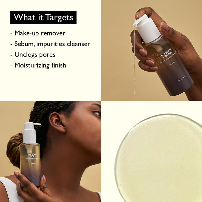 HARUHARU Wonder Aceite limpiador hidratante de arroz negro, tamaño de viaje, doble limpieza - Quierox - Tienda Online