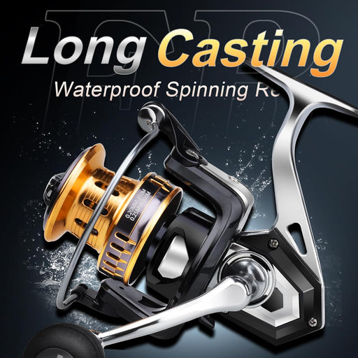 HASIDA - Carrete de pesca giratorio resistente al agua, de fundición larga FB8000P - Quierox - Tienda Online