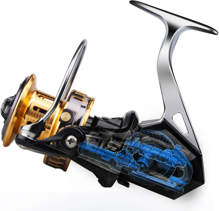 HASIDA - Carrete de pesca giratorio resistente al agua, de fundición larga FB8000P - Quierox - Tienda Online