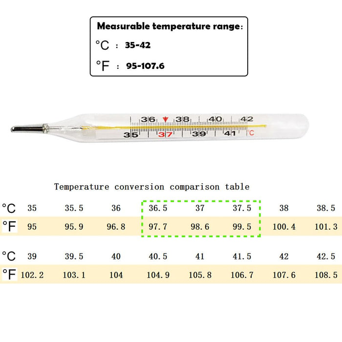 Healifty Herramientas de prueba de temperatura de uso general de mercurio - Quierox - Tienda Online