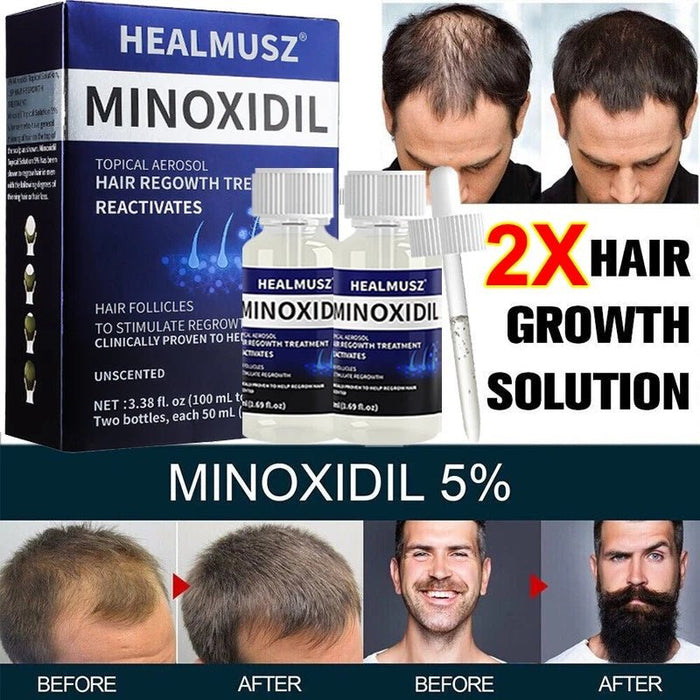 HEALMUSZ Minoxidil 5% Solución Tópica para el Crecimiento del Cabello - Quierox - Tienda Online
