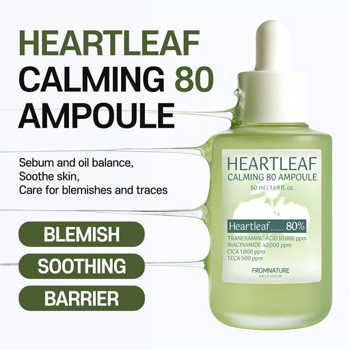HEARTLEAF CALMING 80 AMPOULE_Calma intensamente y alivia el enrojecimiento con Cica y TECA - Quierox - Tienda Online