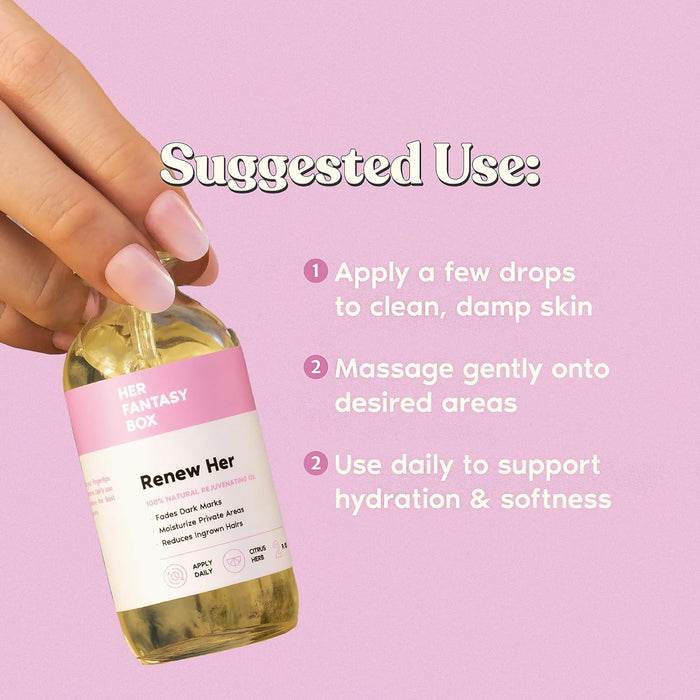 Her Fantasy Box, Aceite de Yoni Rejuvenecedor Natural para Manchas Oscuras - Quierox - Tienda Online