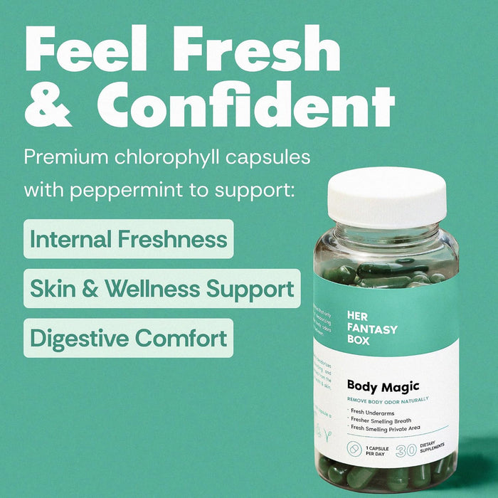 Her Fantasy Box | Body Magic | Cápsulas de Clorofila - 30 cápsulas - Quierox - Tienda Online