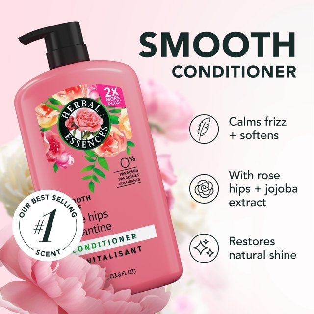 Herbal Essences Smooth Collection Acondicionador , Rosa Mosqueta, 1 litro - Quierox - Tienda Online