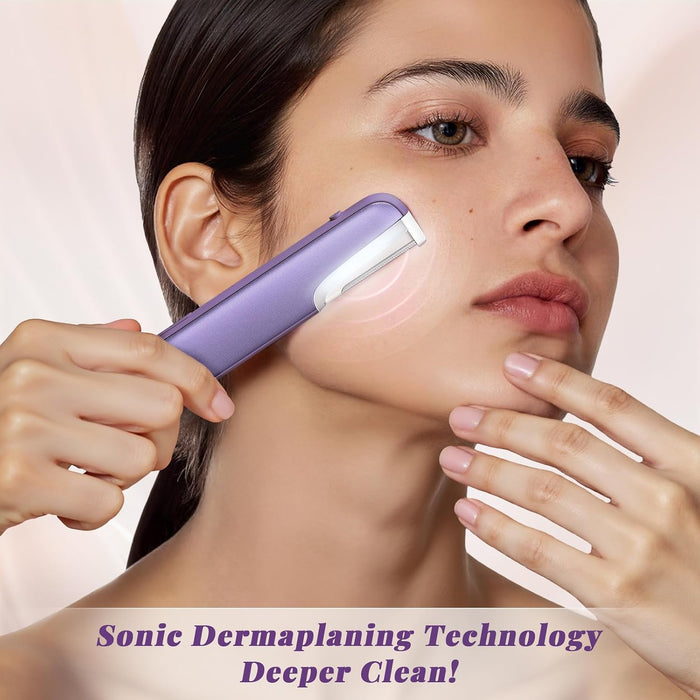 Herramienta de dermaplaning para mujeres, con tecnología Sonic Edge recargable - Quierox - Tienda Online