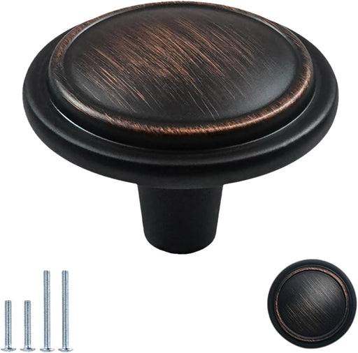 HESTIA HARDWARE Paquete de 25 pomos de bronce cepillado aceitado para gabinete - Quierox - Tienda Online