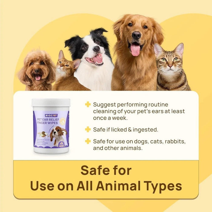 HICC PET Toallitas para Orejas para Perros Dedo 50 Unidades - Quierox - Tienda Online