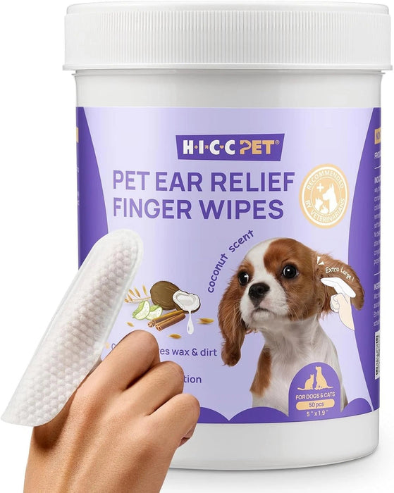 HICC PET Toallitas para Orejas para Perros Dedo 50 Unidades - Quierox - Tienda Online
