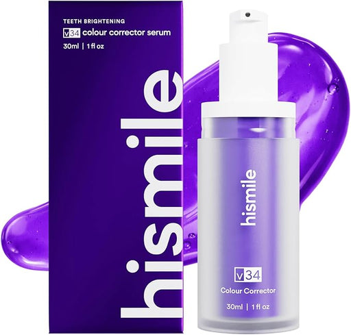 Hismile V34 Corrector de color , Eliminación de manchas dentales, Pasta dental morada - Quierox - Tienda Online