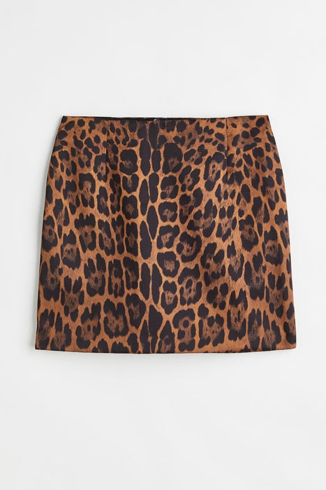 H&M Falda casual de leopardo en marrón oscuro - Quierox - Tienda Online