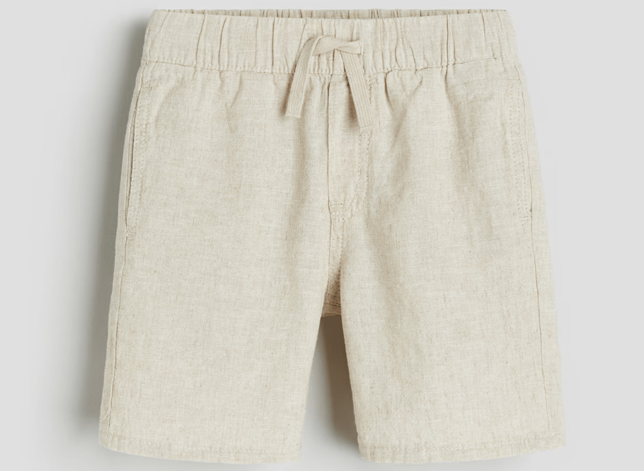H&M Pantalones cortos de mezcla de lino con cinturilla elástica - Quierox - Tienda Online