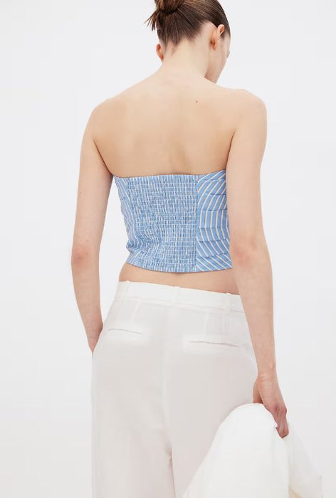 H&M Top bandeau con detalle plisado - Quierox - Tienda Online