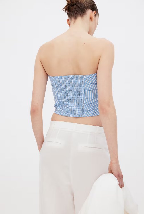 H&M Top bandeau con detalle plisado - Quierox - Tienda Online
