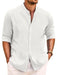 Hombre Camisa con cuello mao Ropa de playa - Quierox - Tienda Online