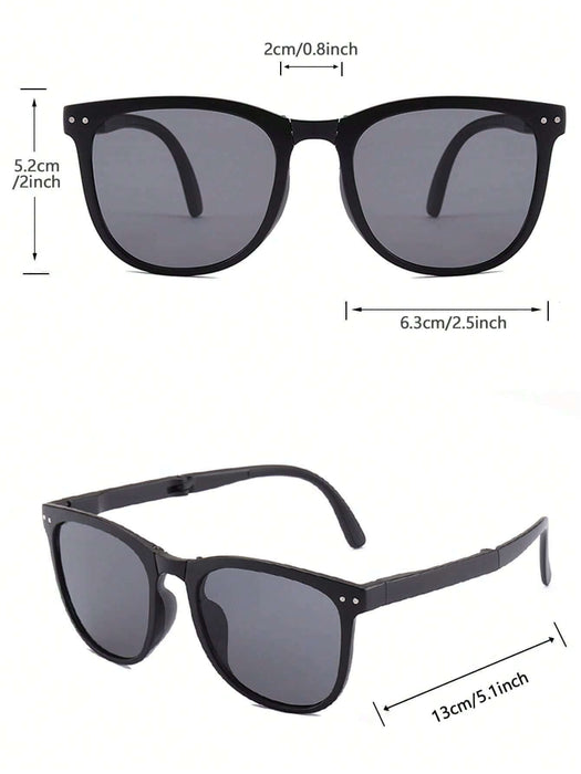 Hombres Gafas de sol plegables de detalle de remache de moda - Quierox - Tienda Online